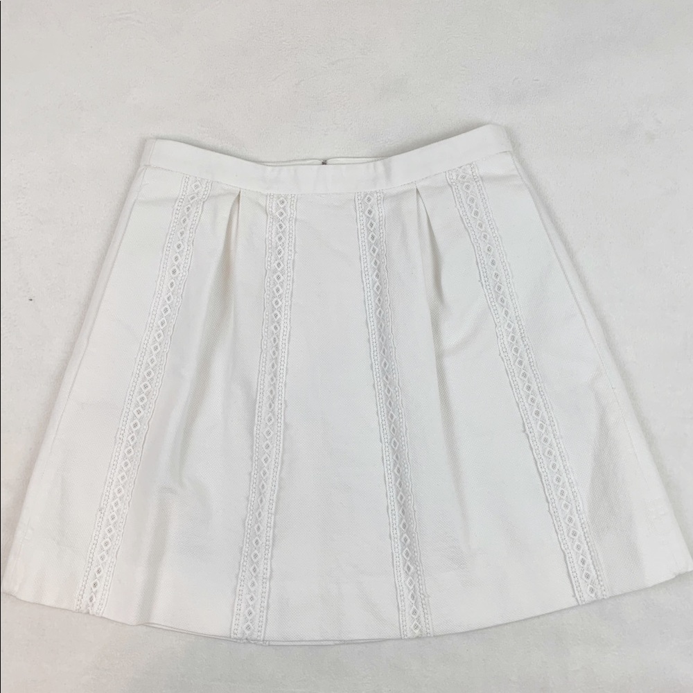 J Crew striped lace pleated skater skirt - Picture 2 of 9